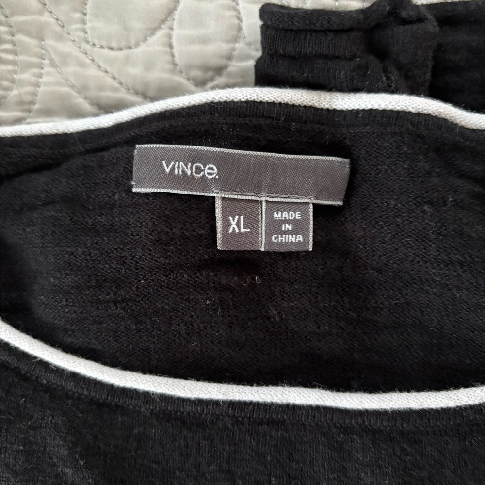 Vince Black Women's 100% Cotton Sweater, size XL, EUC - Picture 2 of 7